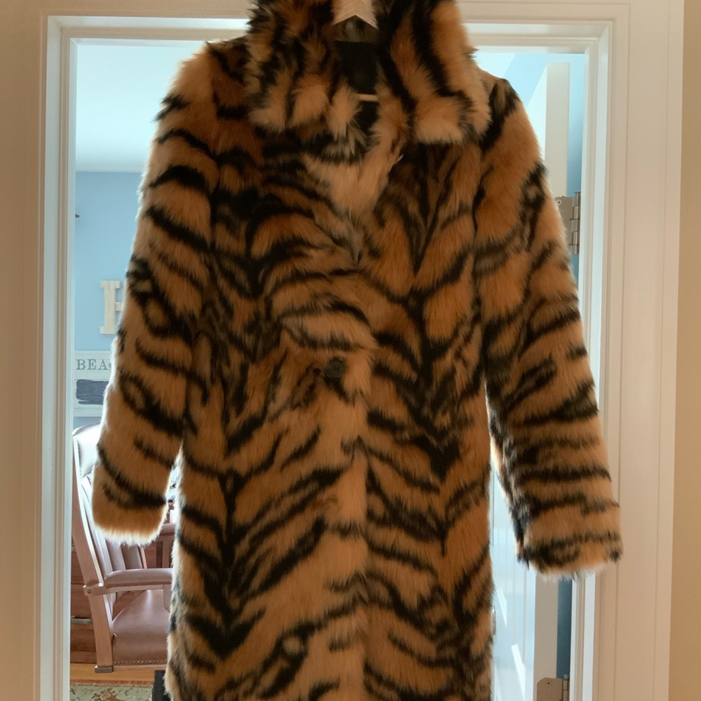Kendall and Kylie Tiger Faux Fur Jacket